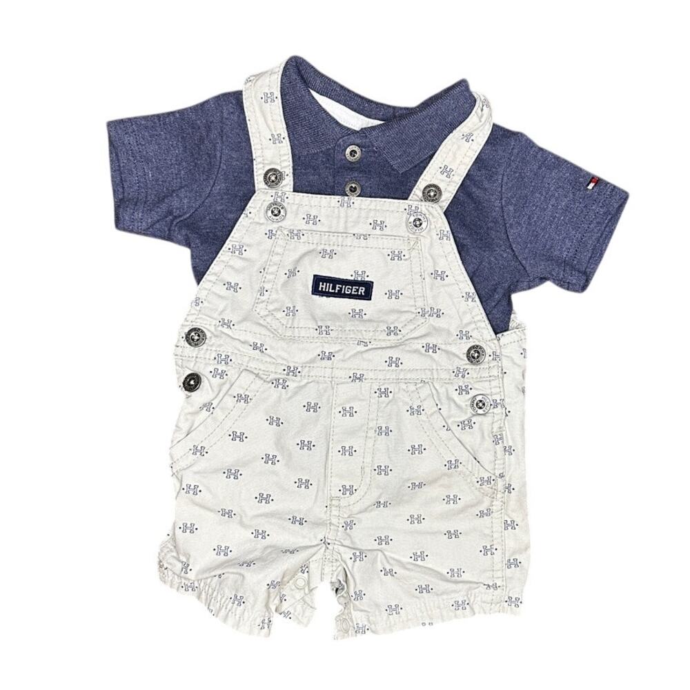 3-6M Baby Tommy Hilfiger Overalls Outfit Set